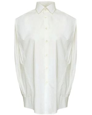 MM6 by Maison Margiela Cape-Style Button-Up Shirt - White
