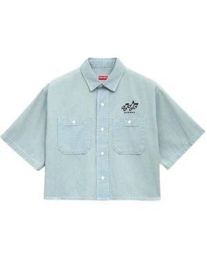 KENZO Kurzärmeliges Sounds Hemd - Blau