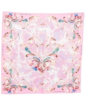 Versace Jeans Couture Floral Print Scarf - Pink