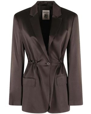 Semicouture Marta drawstring-waist jacket - Negro