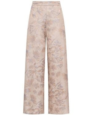 Maliparmi Pantalon À Fleurs - Natural