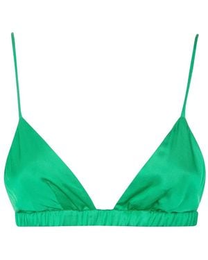 Frankie Shop Nina Triangle-Cup Elasticated-Band Top - Green