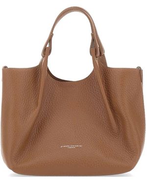 Gianni Chiarini Dua Leather Tote Bag - Brown