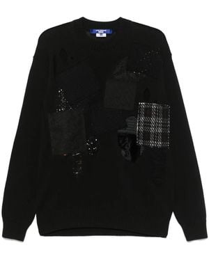 Junya Watanabe Jersey con diseño patchwork - Negro