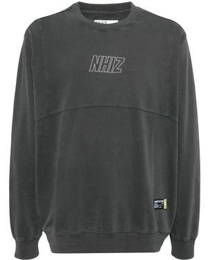 Izzue Logo-Embroidered Cotton Sweatshirt - Grey