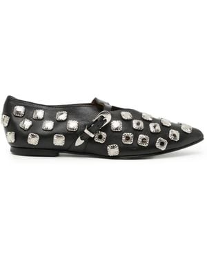 Toga Stud-Embellished Buckle-Fastening Pumps - White