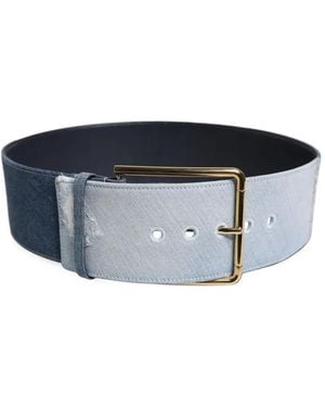 Dolce & Gabbana Two-Tone Denim Belt - Blue