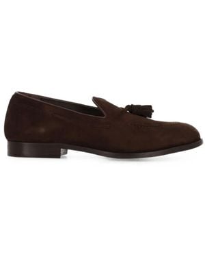 Boemos Tassel-Detail Suede Loafers - White