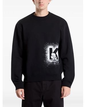 KARL LAGERFELD Sudadera Con Logo Estampado - Negro