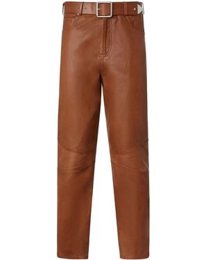 Pinko Leather Pants - Brown