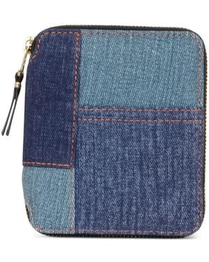 Comme des Garçons Portefeuille À Design Patchwork Zippé - Blue
