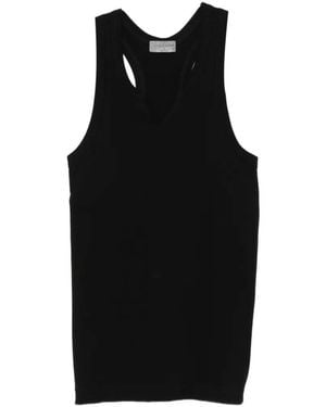 Yohji Yamamoto V-Neck Tank Top - Black