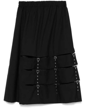 Noir Kei Ninomiya Midirock Mit Zierschnalle - Schwarz