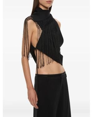 Christopher Esber Unravel Fringe Top - Black