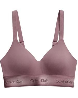 Calvin Klein Logo-Detail Bra - Purple