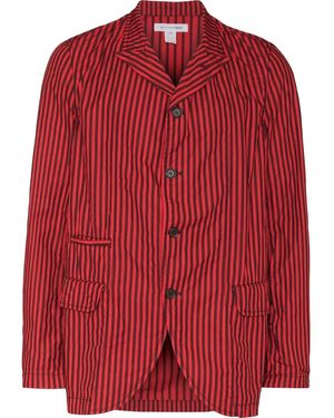 Comme des Garçons Blazer Boutonné À Rayures - Rouge