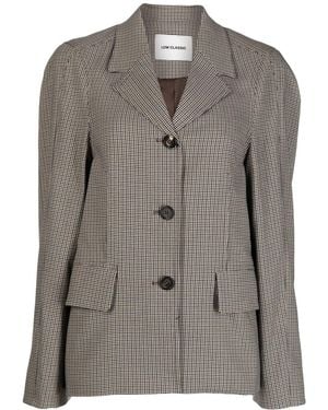 Low Classic Oversized Check Blazer - Brown