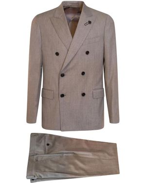 Lardini Traje con doble botonadura - Gris