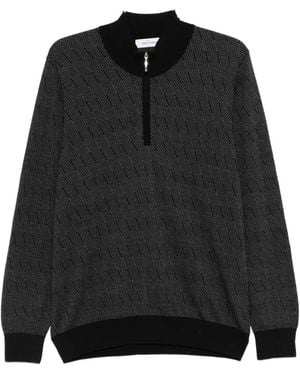 Gran Sasso ハーフジップ スウェットシャツ - ブラック