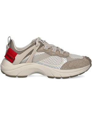 HUGO Signature Mesh-Panelled Sneakers - Multicolor