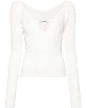 Jacquemus Le Haut Pralu リブトップ - ホワイト