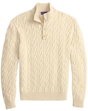 Ralph Lauren Kaschmirpullover Mit Zopfmuster - Natur
