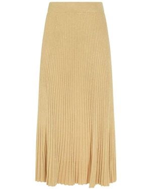 Zimmermann Luna Pleated Skirt - Natural
