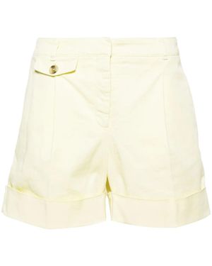 BOSS Pleated Twill Shorts - Natural