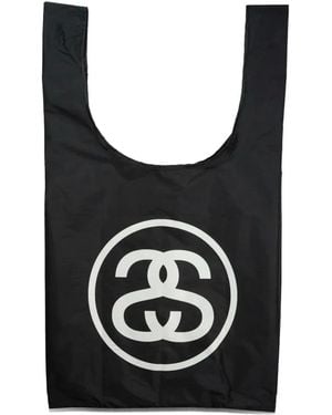 Stussy Logo Ripstop Shoulder Bag - Black