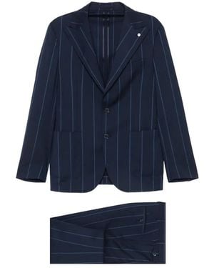 Luigi Bianchi Pinstripe-Pattern Suit - Blue
