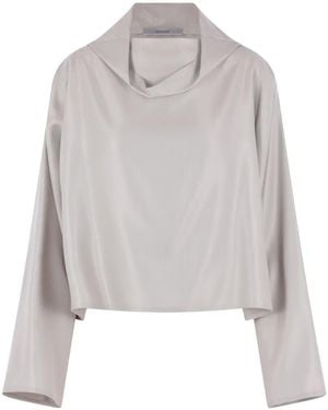 Dusan Cowl-Neck Blouse - White
