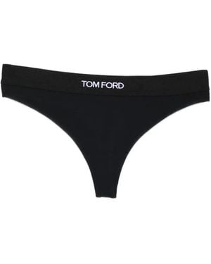 Tom Ford Tanga Mit Logo-Detail - Schwarz