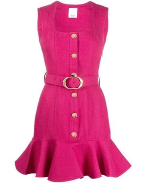 Acler Finsbury Peplum-Hem Minidress - Pink