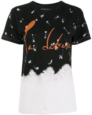 LA DETRESSE Logo-Print Cotton T-Shirt - Black