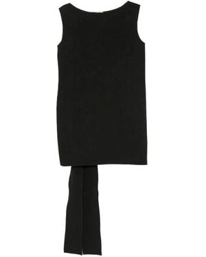 N°21 Robe Sans Manches À Détail De Nœud - Black