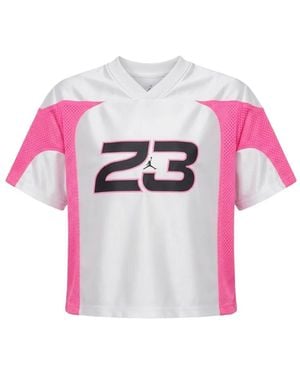 Nike Mesh-Panelled Logo-Print T-Shirt - Pink