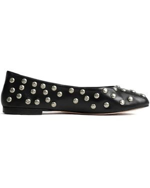 GIMAGUAS Stud-Embellished Ballerina Shoes - Black