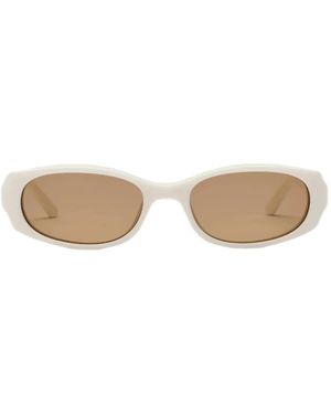 Chimi X Rotate Note Oval-Frame Sunglasses - White
