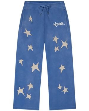 Kidsuper Star Graphic Trousers - Blue