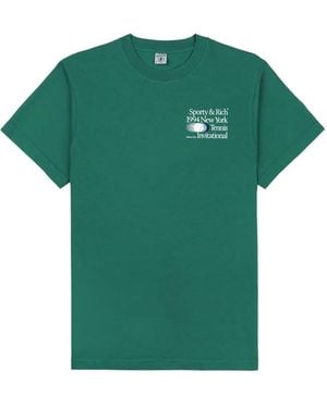 Sporty & Rich Tennis-Graphic Tee - Green
