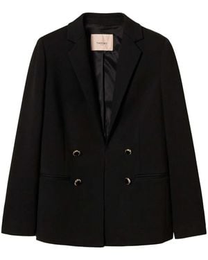Twinset Logo-Buttons Blazer - Black