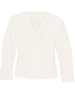 ANDAMANE Venusta Double-Breasted Blazer - White