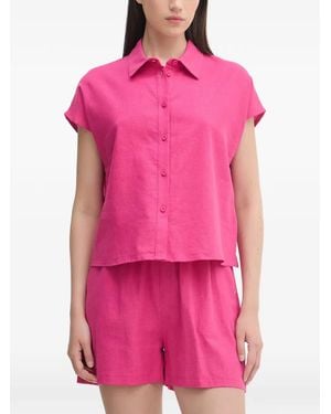 GAUDI Camisa Con Botones De Manga Corta - Rosa