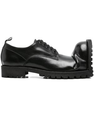 Comme des Garçons Asymmetric Lace-up Shoes - ブラック