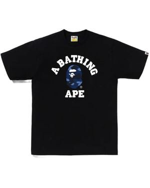 A Bathing Ape Color Camo College T-Shirt - Schwarz