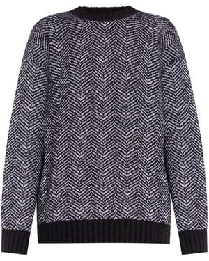 Moschino Maglione Con Motivo Chevron - Blu