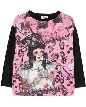 The Artistylist Printed Sweatshirt - Red
