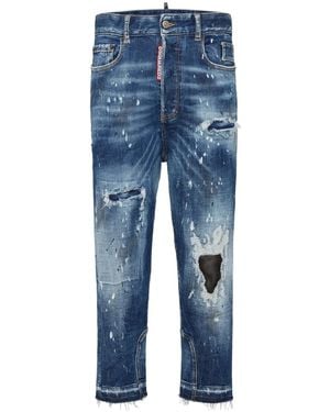 DSquared² Ripped-Detail Jeans - Blue
