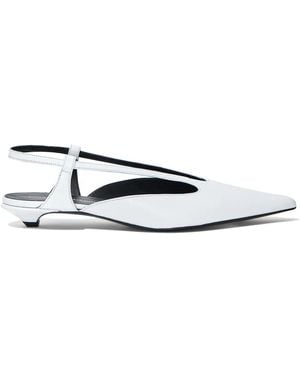 Proenza Schouler Slingback Leather Pumps - White