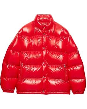 Prada Mittelschwere Daunenjacke Aus Re-Nylon - Rot